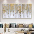 Gold Flowers by Palette Knife wall decor